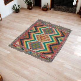 Vlněný koberec Kelim Chobi 70x97 ručně tkaný Afghánský Kelim