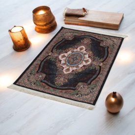   Hedvábný koberec strojově tkaný ROYAL 70x110 tenký turecký koberec