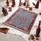 Hedvábný koberec strojově tkaný SILKEN 70x110 akrylový turecký koberec