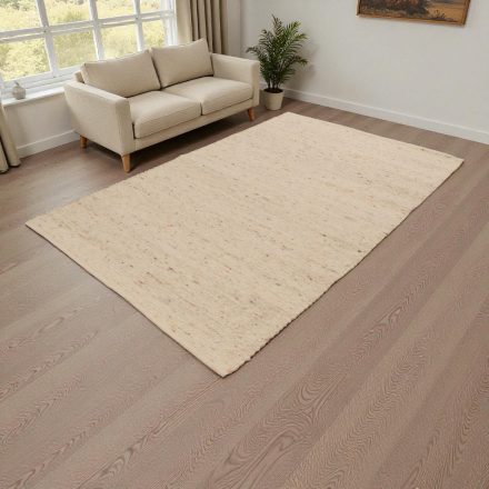Vlněný koberec béžová 161x257 jednobarevný koberec