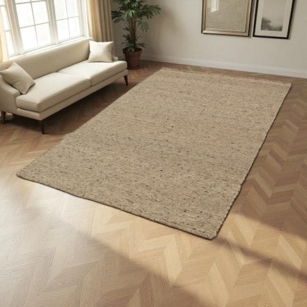 Hustý vlněný koberec šedá 160x250 moderní vlněný koberec