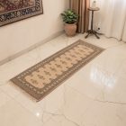 Běhoun koberec béžový Jaldar 185x62 ručně vázaný pákistánský koberec