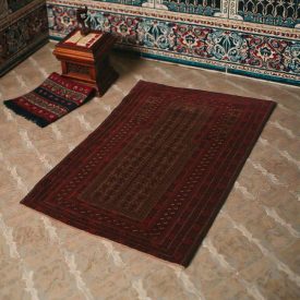   Modlitební koberec Mushwani 93x129 ručně vázaný nomádský koberec