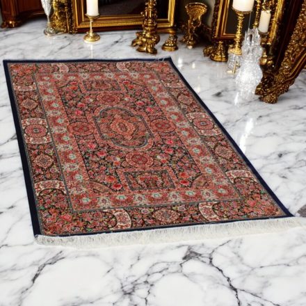 Hedvábný koberec Baharan kobaltově modrá 100x150 vysoce kvalitní viskózový hedvábný koberec z Íránu