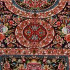 Hedvábný koberec Baharan kobaltově modrá 100x150 vysoce kvalitní viskózový hedvábný koberec z Íránu