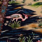 Hedvábný koberec Zahradní motiv béžová 100x150 Íránský viskózový hedvábný koberec