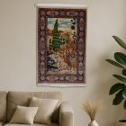Hedvábný koberec Zahradní motiv béžová 80x120 viskózový hedvábný perský koberec