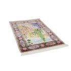 Hedvábný koberec Zahradní motiv béžová 80x120 viskózový hedvábný perský koberec