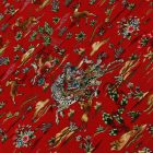 Hedvábný koberec Lov bordó 60x90 vysoce kvalitní viskózový hedvábný koberec z Íránu