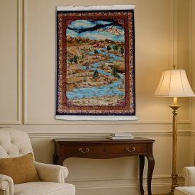   Hedvábný koberec Nazhivan béžová 100x150 viskózový hedvábný perský koberec