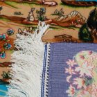 Hedvábný koberec Nazhivan béžová 100x150 viskózový hedvábný perský koberec