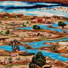 Hedvábný koberec Nazhivan béžová 100x150 viskózový hedvábný perský koberec