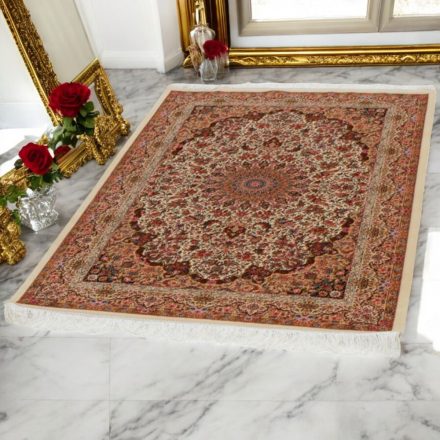 Hedvábný koberec Helya cream 100x150 vysoce kvalitní viskózový hedvábný koberec z Íránu