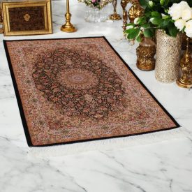   Hedvábný koberec Helya modrá 100x150 viskózový hedvábný perský koberec