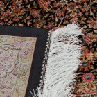 Hedvábný koberec Helya modrá 100x150 viskózový hedvábný perský koberec