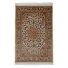Hedvábný koberec Negin cream 100x150 vysoce kvalitní viskózový hedvábný koberec z Íránu