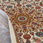 Hedvábný koberec Negin cream 100x150 vysoce kvalitní viskózový hedvábný koberec z Íránu