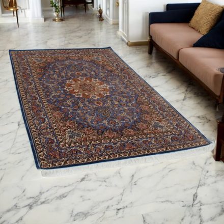Hedvábný koberec Mojan světle modrá 150x225 viskózový hedvábný perský koberec