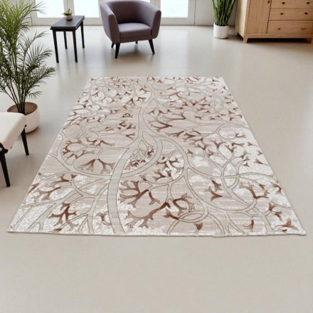 Moderní koberec béžová hnědá MERO 140x200 koberec do obýváku nebo ložnice