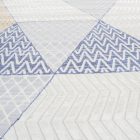 Moderní koberec béžová hnědá modrá MELIS 140x200 koberec do obýváku nebo ložnice