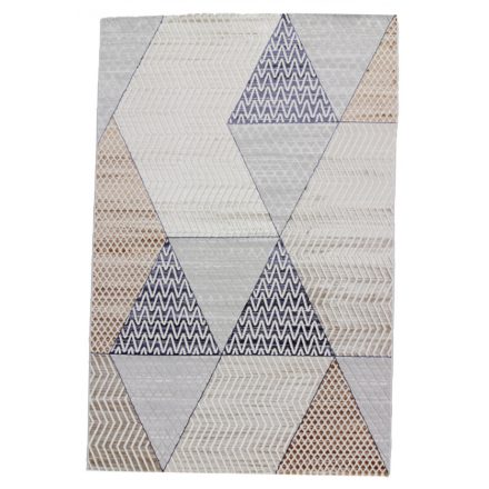 Moderní koberec béžová hnědá modrá 80x150 koberec do obýváku