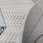 Moderní koberec béžová hnědá modrá MELIS 200x300 koberec do obýváku nebo ložnice