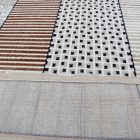 Moderní koberec béžová hnědá modrá DIANA 140x200 koberec do obýváku nebo ložnice