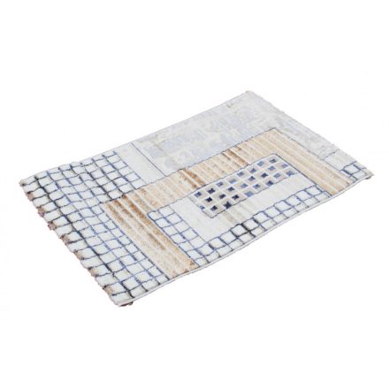 Moderní koberec béžová hnědá modrá 60x90 koberec do obýváku