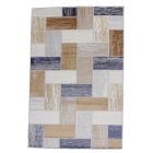Moderní koberec šedá modrá hnědá SAMI 140x200 koberec do obýváku nebo ložnice