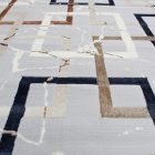 Moderní koberec šedá hnědá modrá AMIR 160x230 koberec do obýváku nebo ložnice