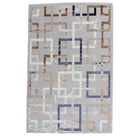 Moderní koberec šedá hnědá modrá 80x150 koberec do obýváku