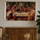 Hedvábný koberec Poslední večeře 80x120 Íránský viskózový hedvábný koberec