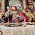 Hedvábný koberec Poslední večeře 80x120 Íránský viskózový hedvábný koberec