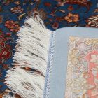 Hedvábný koberec Negar tmavě modrá 100x150 Íránský viskózový hedvábný koberec