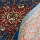 Hedvábný koberec Negar tmavě modrá 60x90 vysoce kvalitní viskózový hedvábný koberec z Íránu