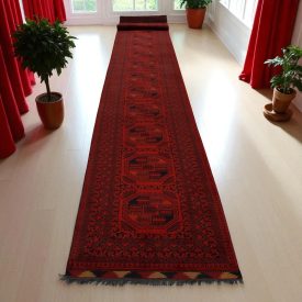Běhoun koberec afghánský 90x783 ručně vázaný orientální koberec