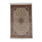 Hedvábný koberec Reihan cream 120x180 Íránský viskózový hedvábný koberec