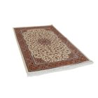 Hedvábný koberec Reihan cream 120x180 Íránský viskózový hedvábný koberec