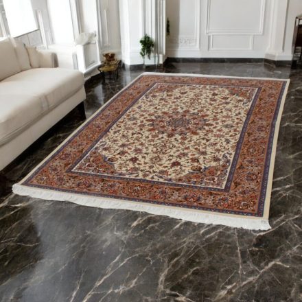 Hedvábný koberec Reihan cream 150x225 vysoce kvalitní viskózový hedvábný koberec z Íránu