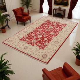   Ziegler vlněný koberec červený-béžový 119x195 koberec do obýváku