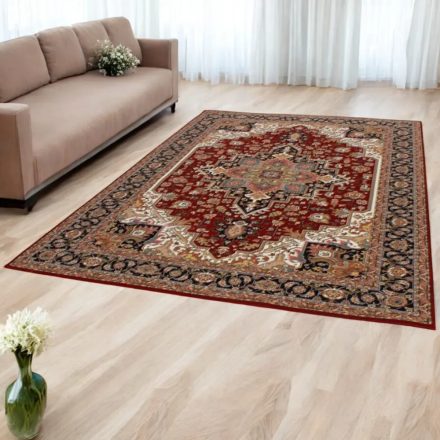 Perský koberec Heriz vínový 200x300 kvalitní koberec do obýváku z akrylu