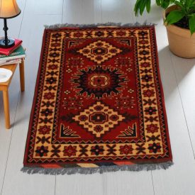   Afghánský koberec Caucasian Kargai 59x91 ručně vázaný orientální koberec