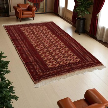 Pákistánský koberec hnědý Jaldar 126x175 ručně vázaný orientální koberec