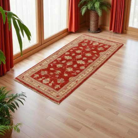 Ziegler vlněný koberec béžový-vínový 145x73 ručně vázaný koberec