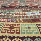 Extra velký koberec Kilim 404x814 ručně tkaný afghan vlněný kilim