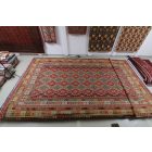 Extra velký koberec Kilim 404x814 ručně tkaný afghan vlněný kilim
