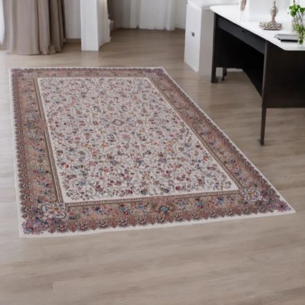 Perský koberec Kerman béžový 150x225 luxusní koberec z akrylu