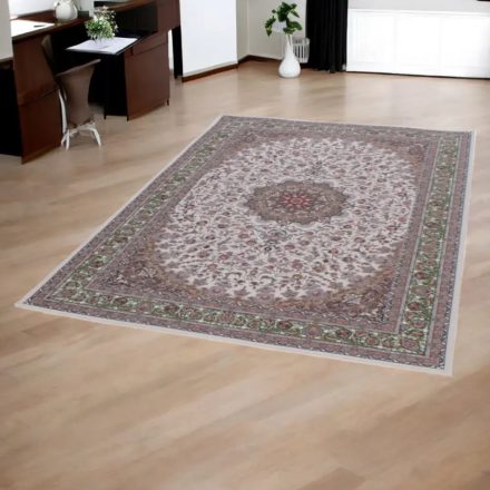 Perský koberec Isfahan béžový 150x225 prémiový akrylový koberec z Íránu