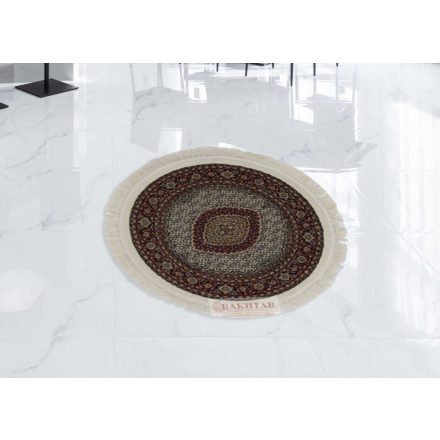 Kulatý koberec béžový Mahi 100x100 prémiový Perský koberec