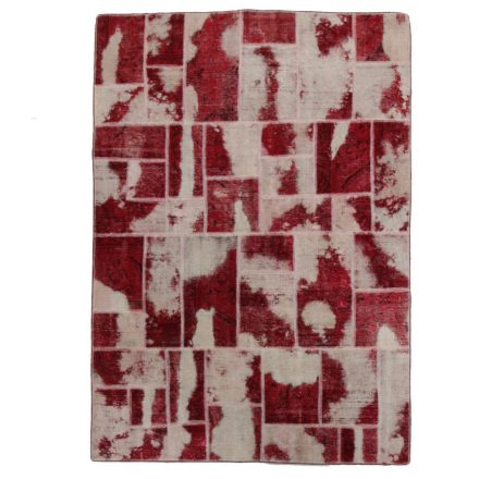 Design koberec vínově-bílý Patchwork 170x241 koberec do obýváku